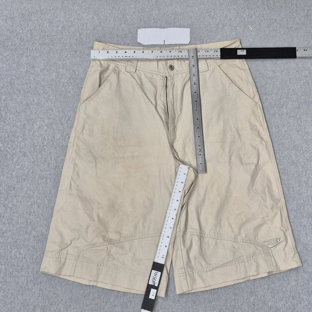 Nike Men Shorts 34 Beige Bermuda Grunge Skater Y2K 14